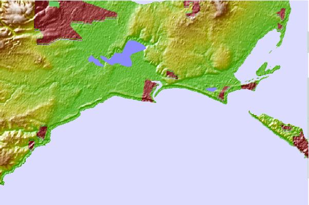 Surf spots located close to 13th Beach-The Bluff