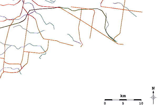 Roads and rivers around 13th Beach-The Bluff