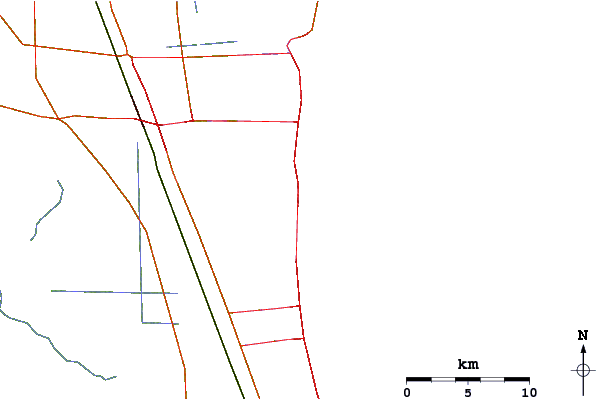 Roads and rivers around 13th Street