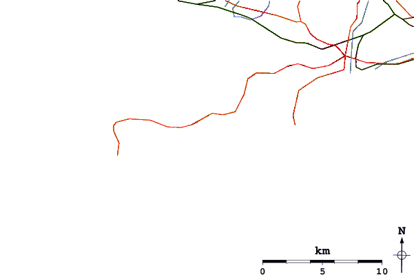 Roads and rivers around Three Cliffs Bay