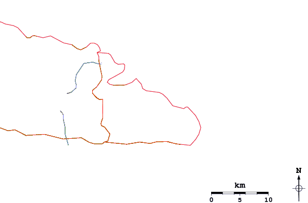 Roads and rivers around Tiavea Bay
