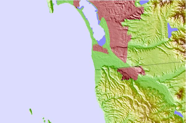 Surf spots located close to Tijuana Sloughs