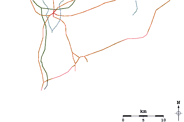 Roads and rivers around Tiki