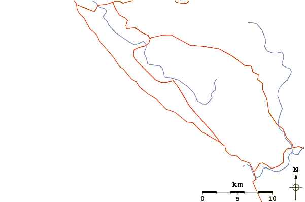 Roads and rivers around Timber Cove