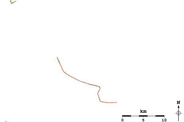 Roads and rivers around Kolimbithres West (Tinos)