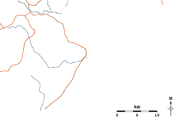 Roads and rivers around Tip Beach