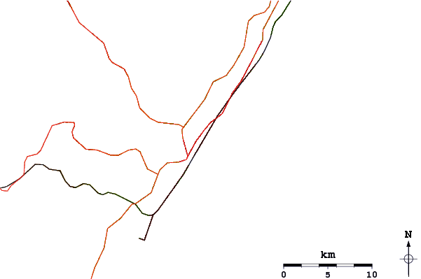 Roads and rivers around To Strand