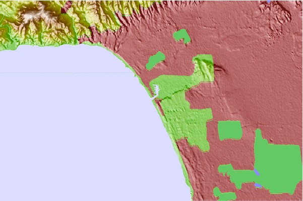 Surf breaks located close to Toes Over