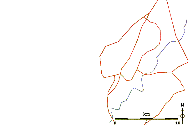 Roads and rivers around Tofta