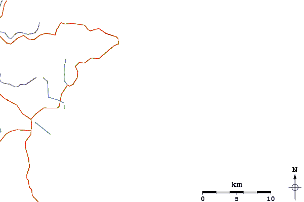 Roads and rivers around Tokatu Peninsula