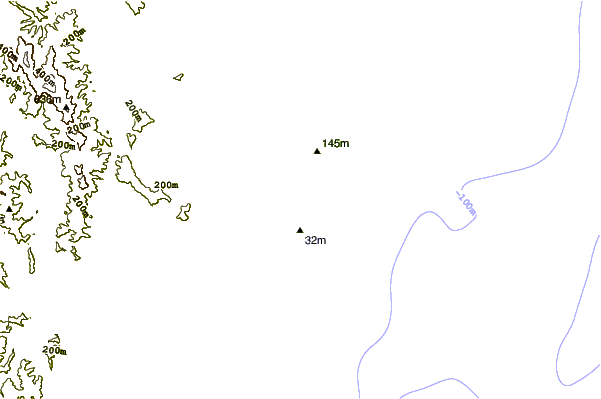 Shoreline around Tomaga Rivermouth