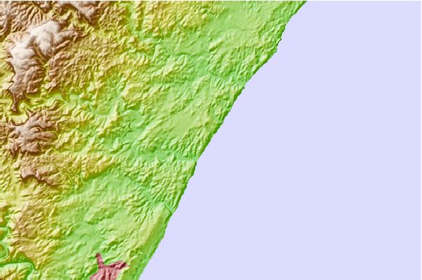 Surf spots located close to Tongaat