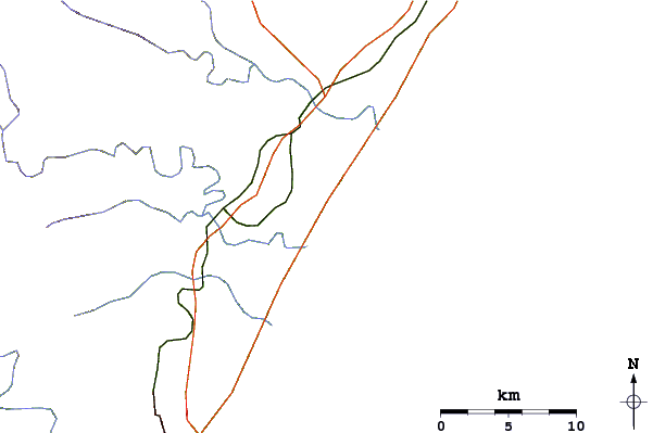 Roads and rivers around Tongaat
