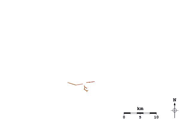Roads and rivers around Tongo Reef