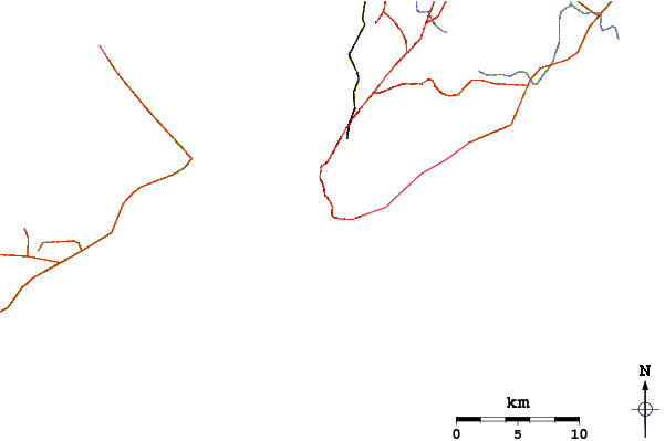 Roads and rivers around Tony