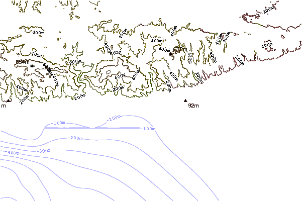 Shoreline around Topanga Point