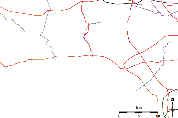 Roads and rivers around Topanga Point
