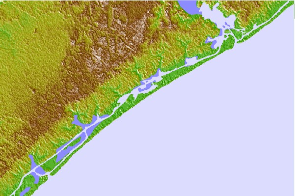 Surf breaks located close to Topsail Island