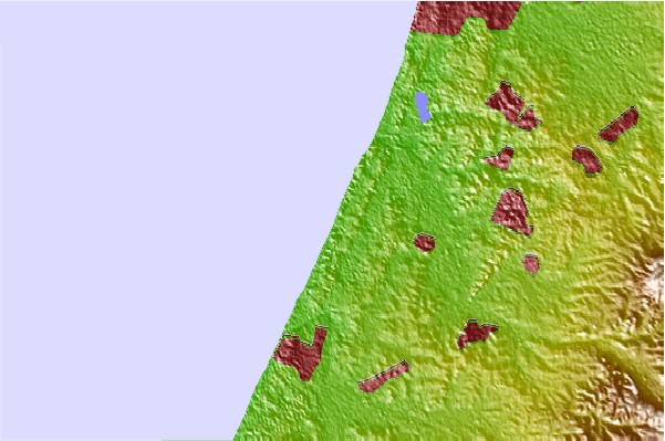 Surf spots located close to Topsy or Hilton Bet