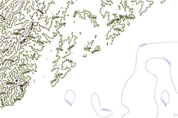 Shoreline around Tora-Bombora