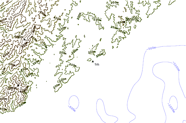 Shoreline around Tora-Stix