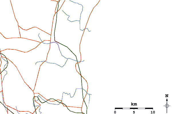 Roads and rivers around Torami