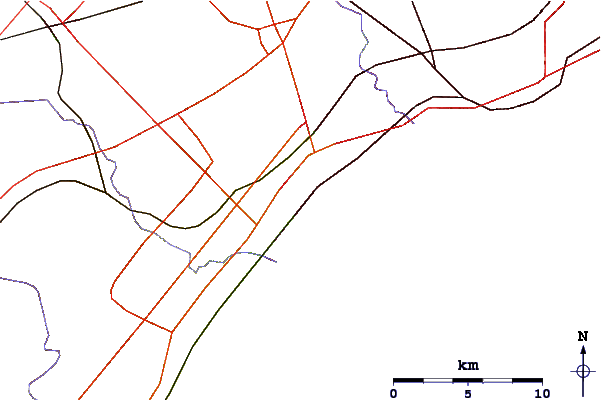 Roads and rivers around Toronto Breaks