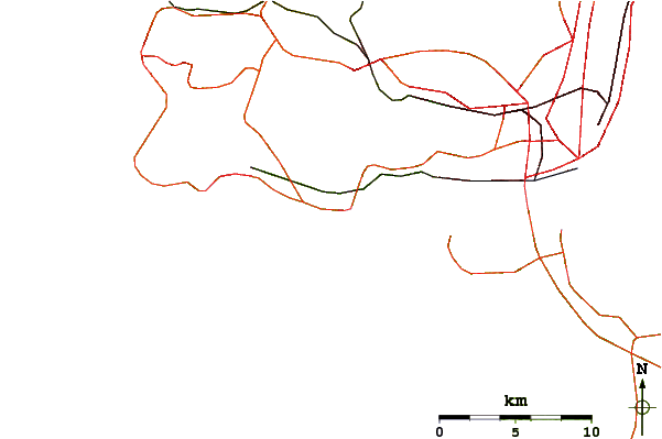Roads and rivers around Torre