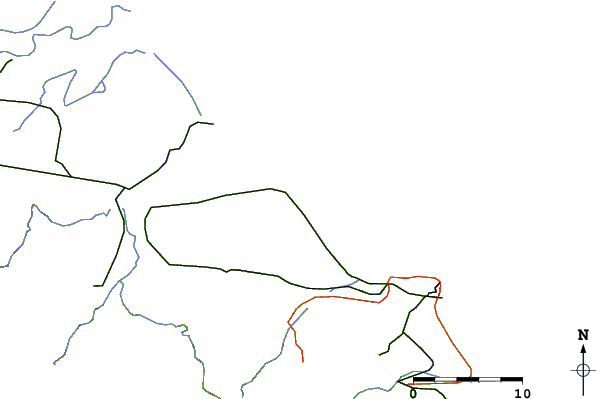 Roads and rivers around Tortuguero