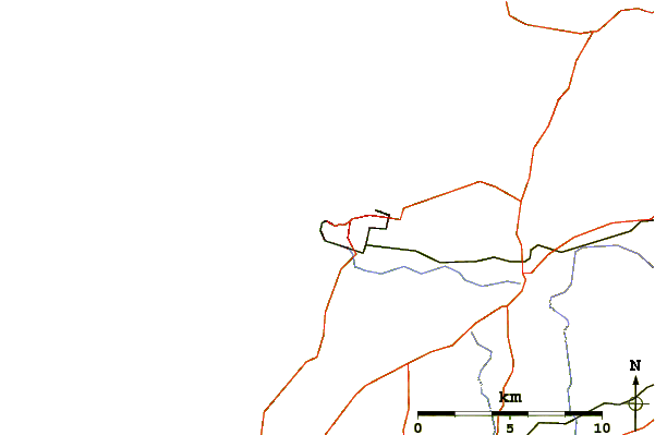 Roads and rivers around Towan