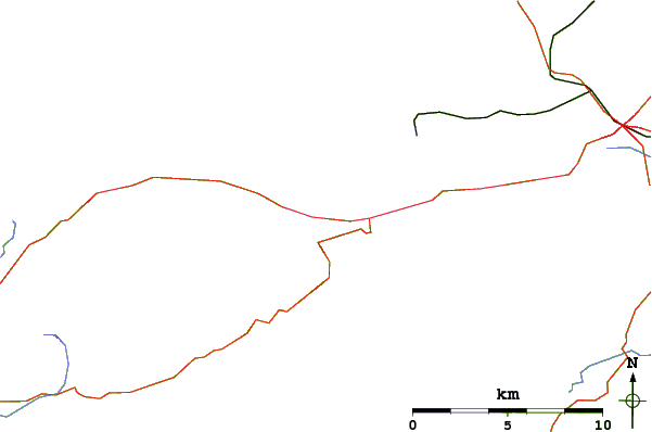 Roads and rivers around Tralle Bay