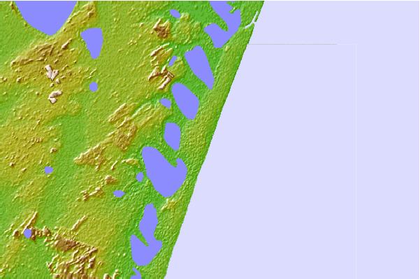 Surf spots located close to Tramandai Pier (Platforma)