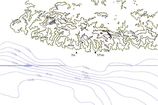 Shoreline around Trancas Point