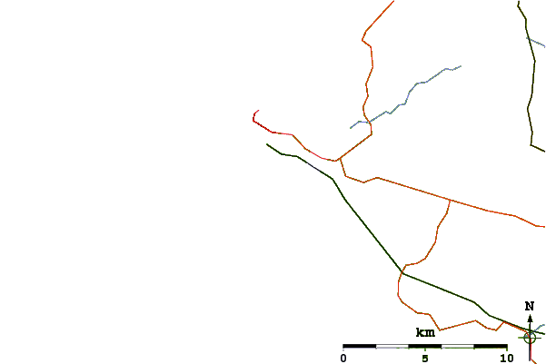 Roads and rivers around Trearddur Bay (Holy Island)