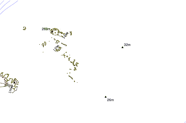 Shoreline around Treasure Island