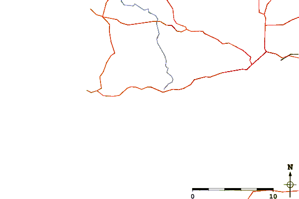 Roads and rivers around Tregana