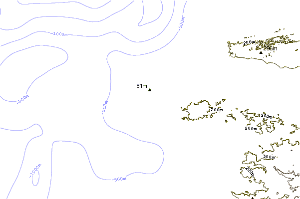 Shoreline around Tres Palmas