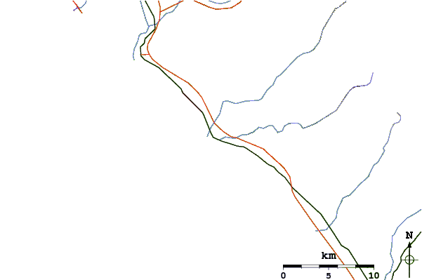 Roads and rivers around Trestles (Uppers)