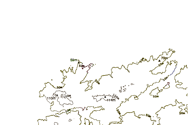 Shoreline around Trestrignel