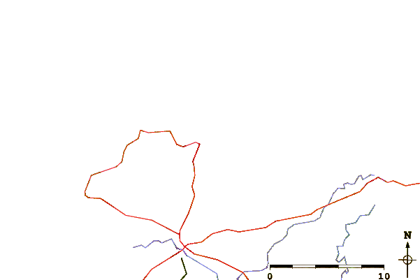 Roads and rivers around Trestrignel