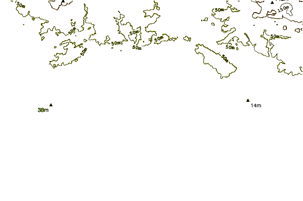 Shoreline around Treustel