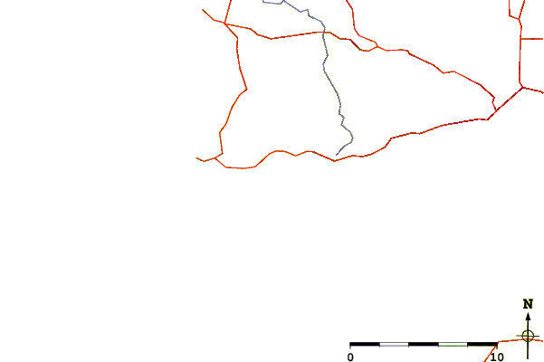Roads and rivers around Trez Hir