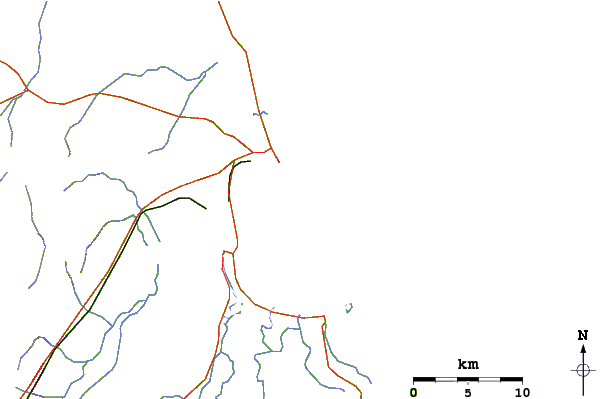 Roads and rivers around Trincomalee
