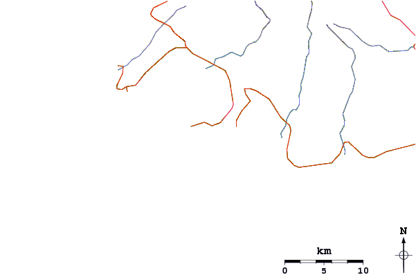 Roads and rivers around Triplets