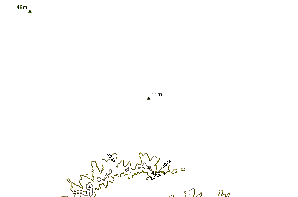 Shoreline around Trolley's