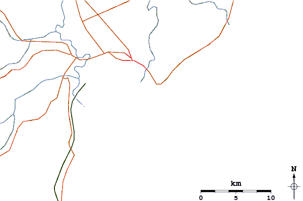 Roads and rivers around Tuamotu Island