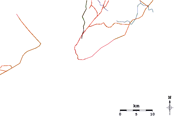 Roads and rivers around Tubao