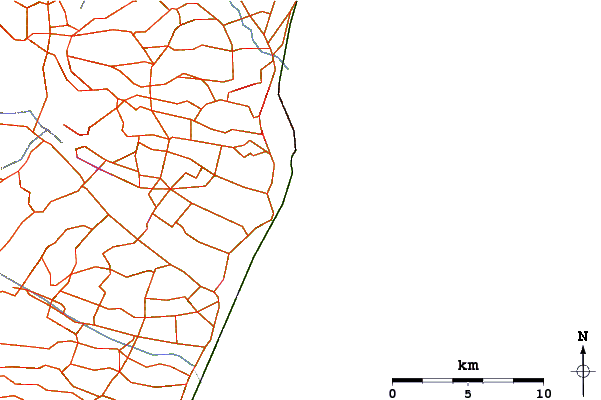 Roads and rivers around Tuhawaiki Point