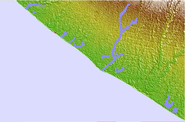Surf spots located close to Tulate