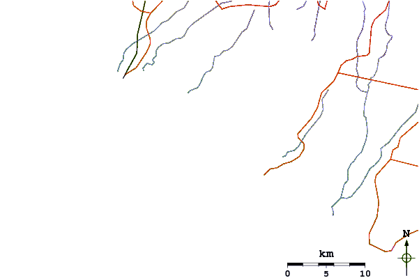 Roads and rivers around Tulate